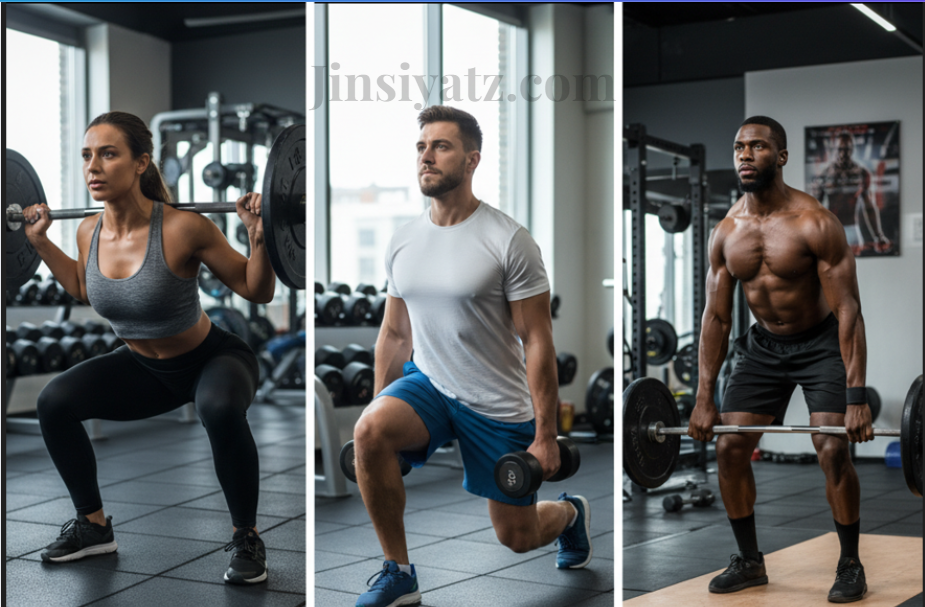 Squats (skwati), Lunges, na Deadlifts