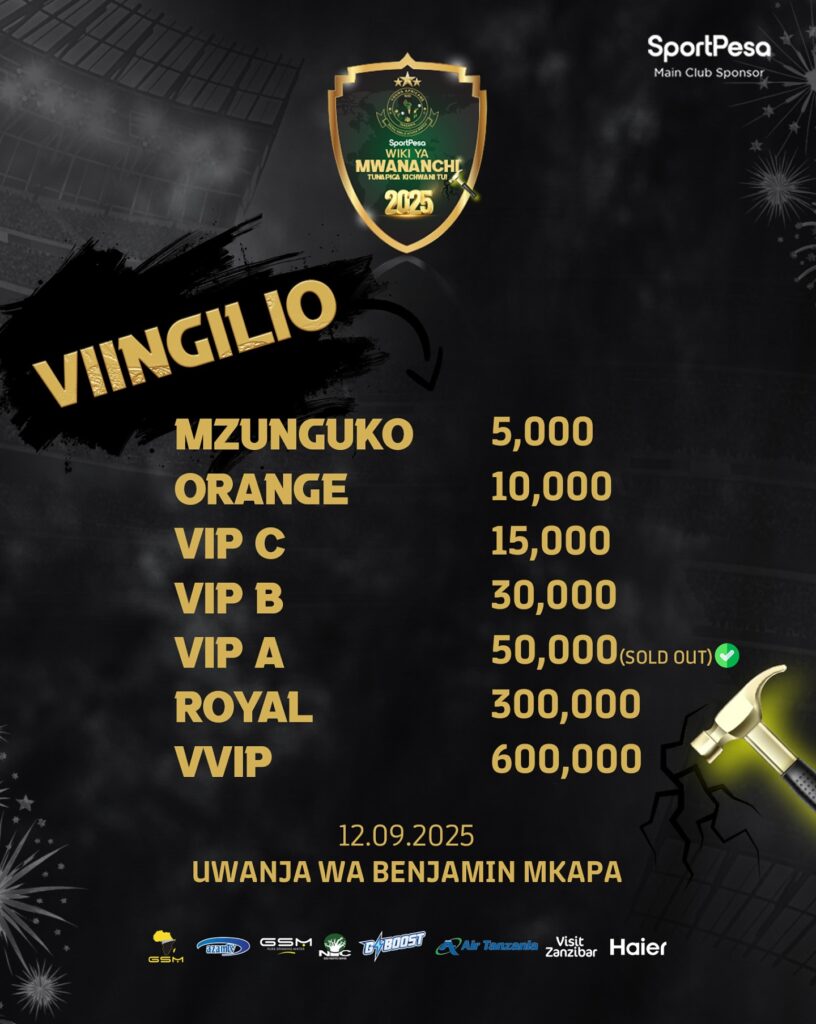 Bei za Viingilio vya Yanga Day