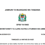 Nafasi 17,710 za Ajira Mpya MDAs & LGAs