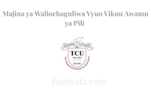 Majina ya Waliochaguliwa Vyuo Vikuu Awamu ya Pili