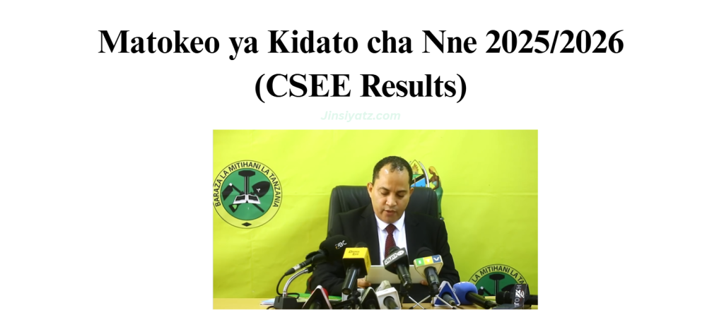 Matokeo ya Kidato cha Nne